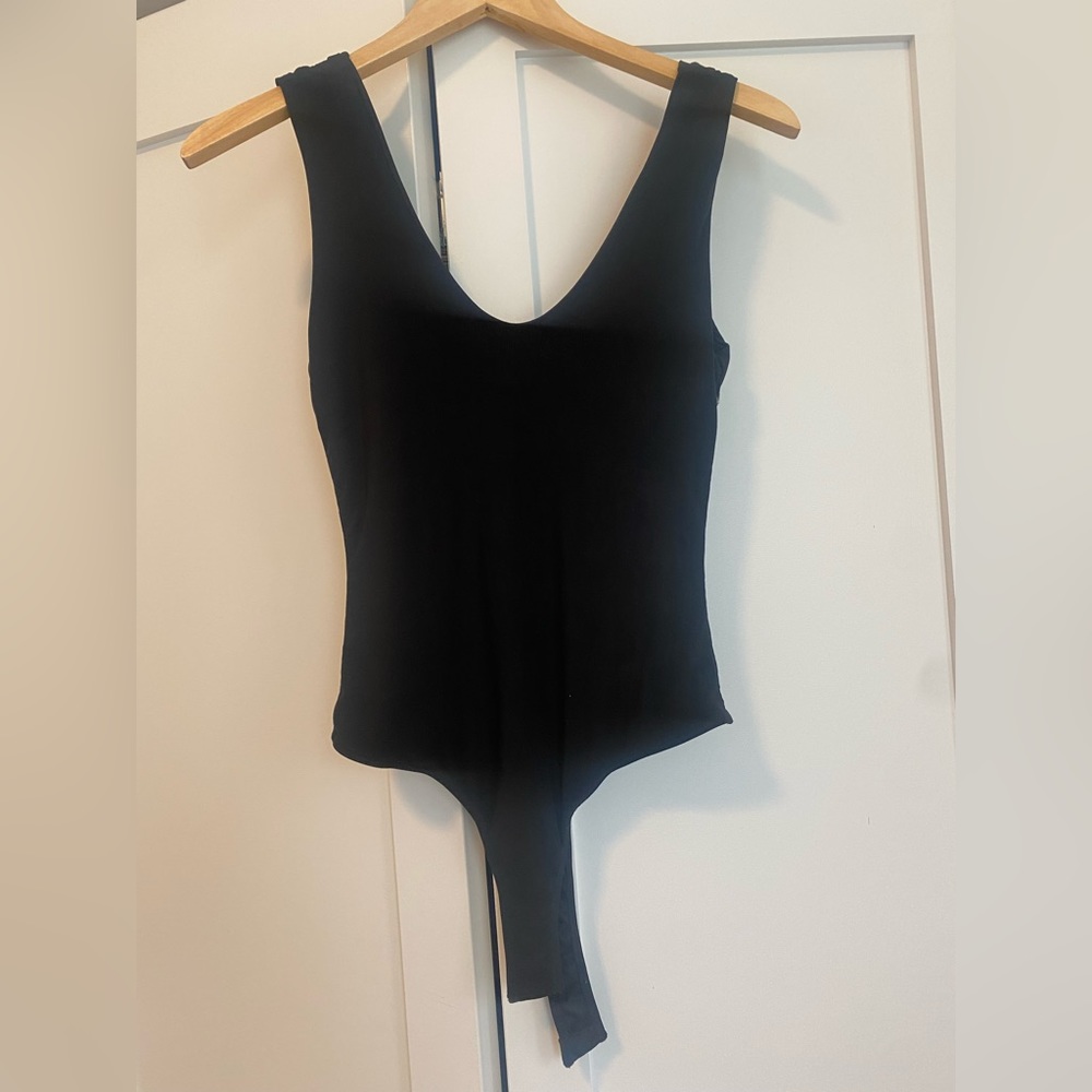 Black spandex body suit